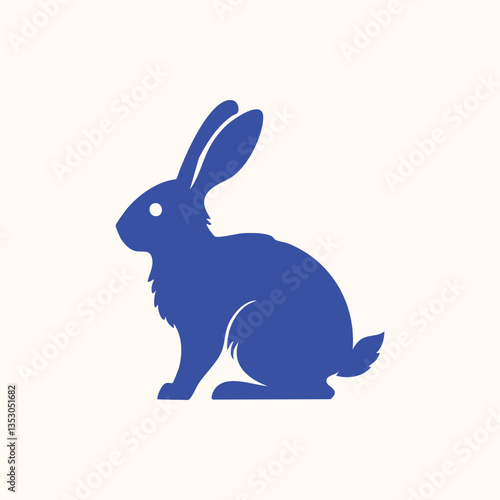 Rabbit silhouette isolated vector character