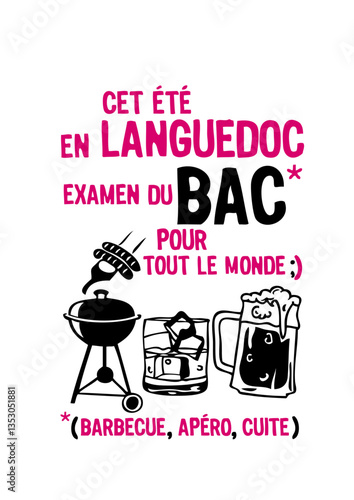 bac languedoc barbecue apero cuite biere verre examen 