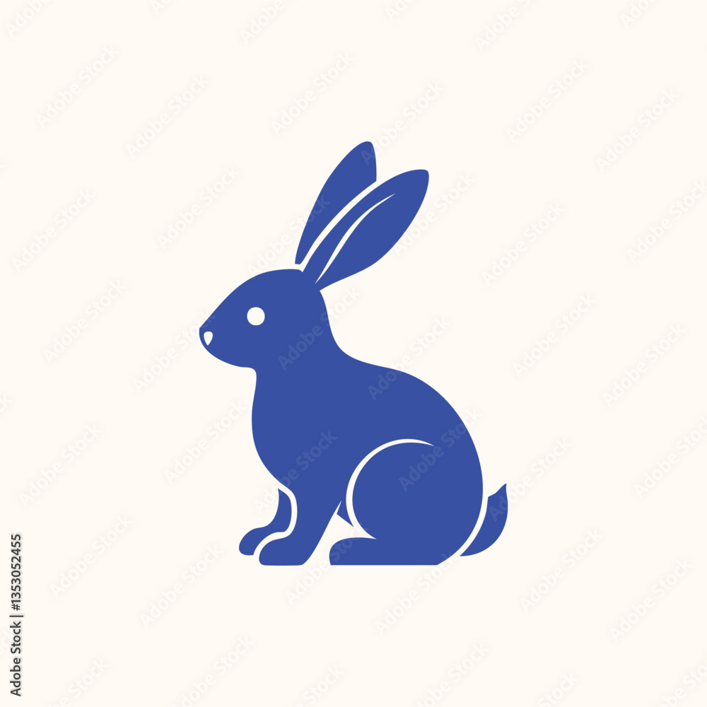 Obraz premium Rabbit silhouette isolated vector character