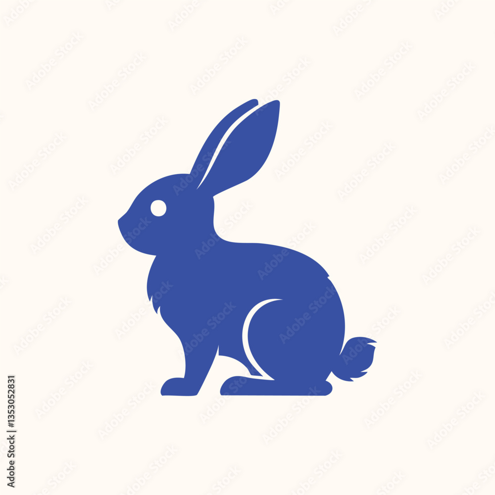 Fototapeta premium Rabbit silhouette isolated vector character