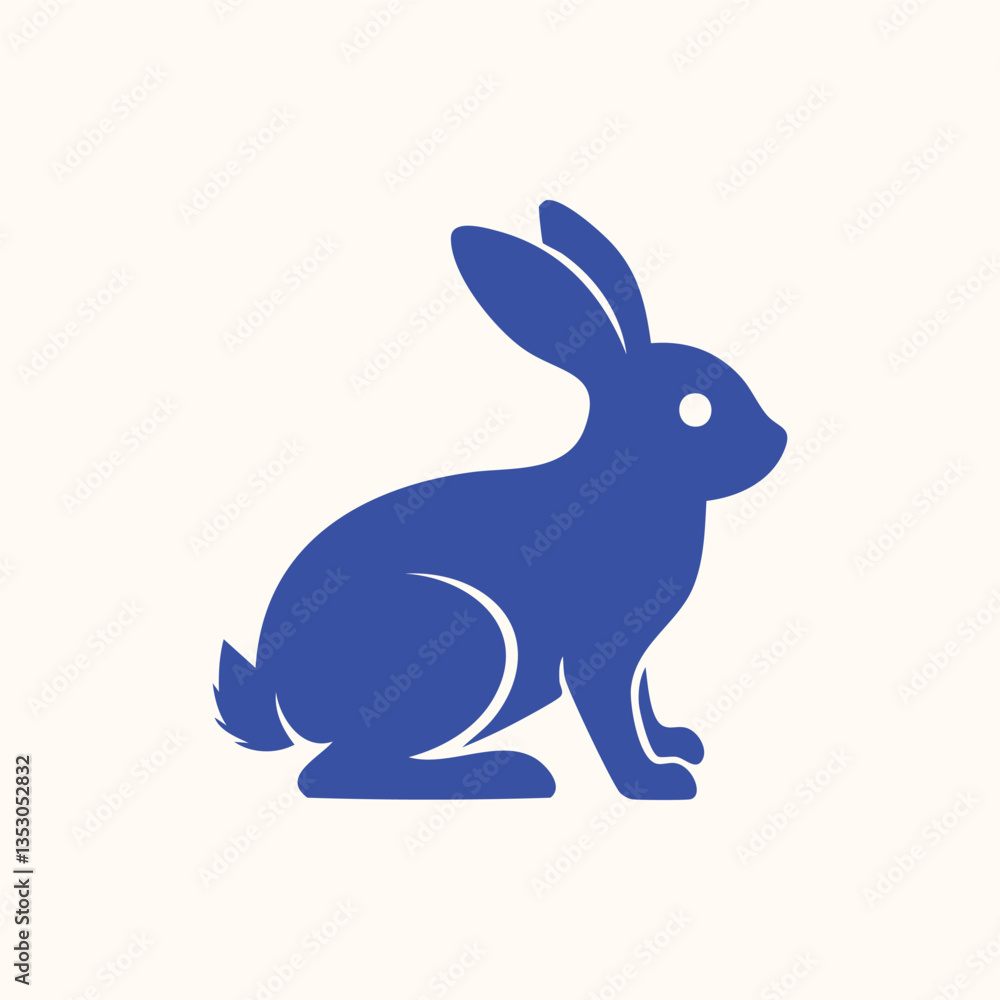 Obraz premium Rabbit silhouette isolated vector character