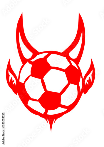 foot ballon diable football   logo sport