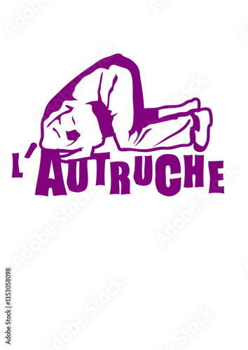 faire autruche expression tete sable terre.