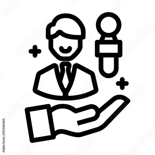 reporter Line Icon