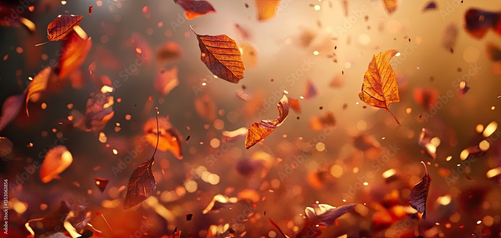 Autumn Leaves Dance in Sunlight. Autumn Leaves Dance in Sunlight.