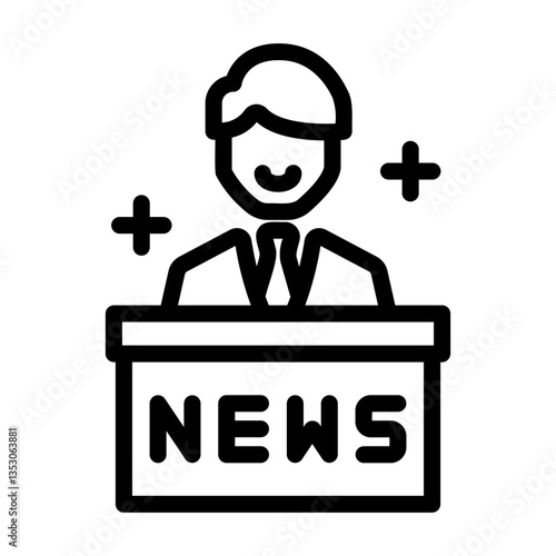 live news Line Icon