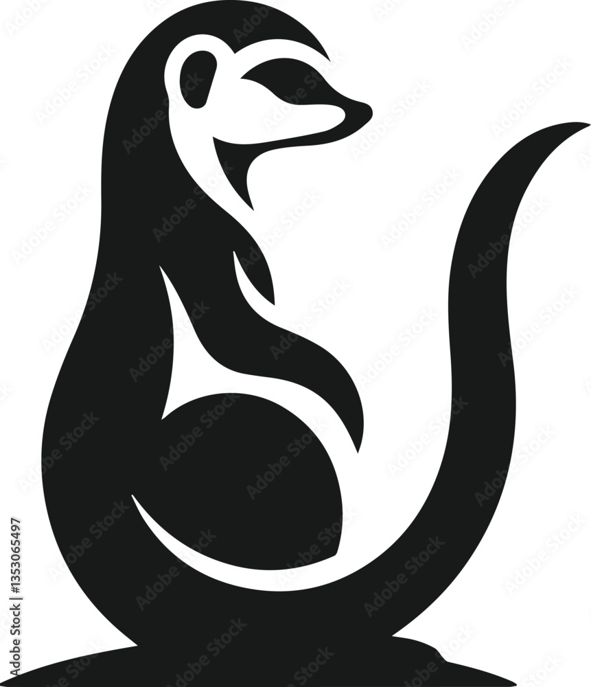 silhouette of a meerkat silhouette of a meerkat