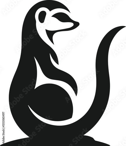 silhouette of a meerkat