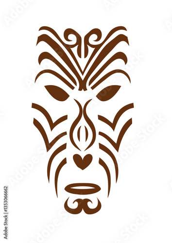 masque maori dessin tribal tattoo ethnique