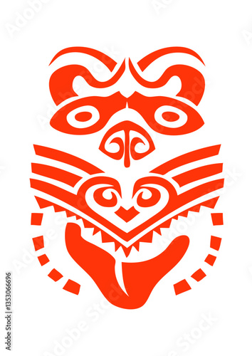 masque maori dessin tribal tattoo ethnique