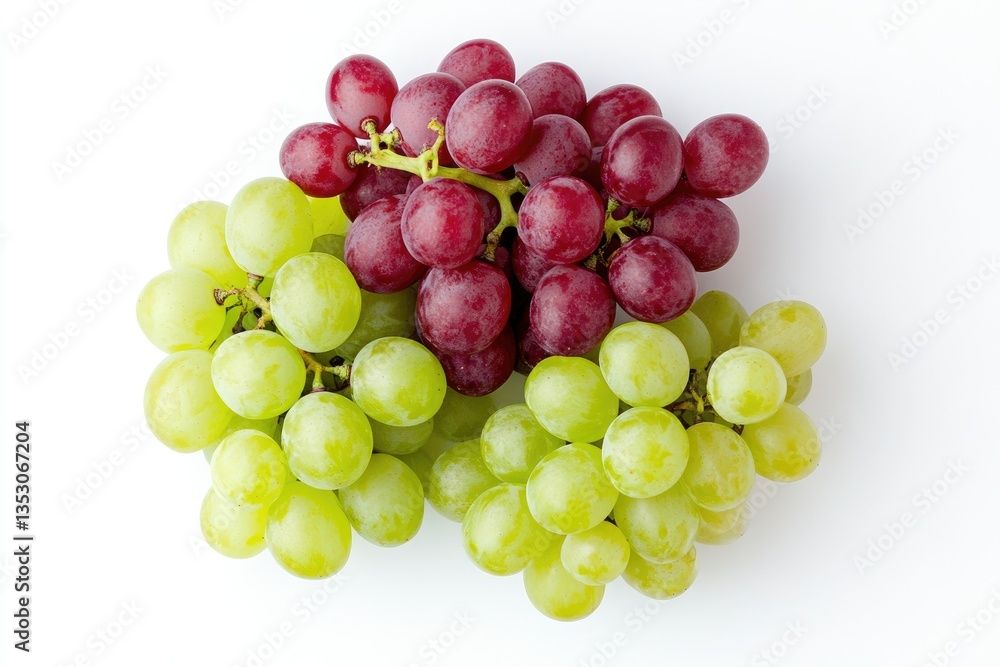 Fresh red and green grapes cluster Fresh red and green grapes cluster
