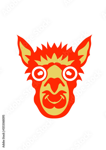 lama animaux rigolo dessin 