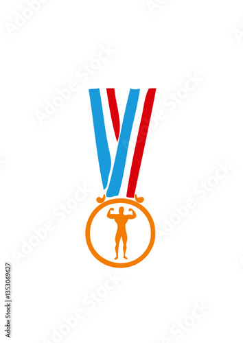 champion medaille sport musculation bodybuilding