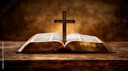 Bible Cross Wooden Table.