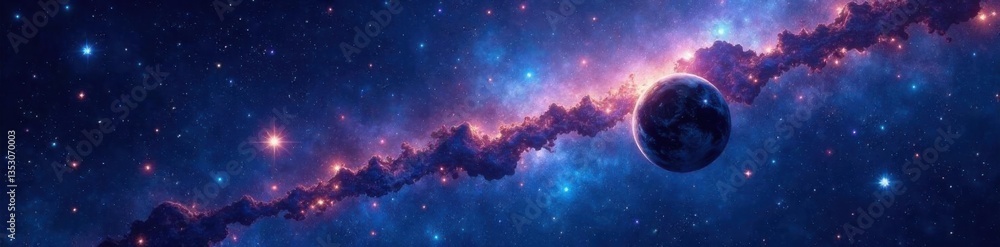 Deep space galaxy night sky with stars and planets, galaxies, nebulae Deep space galaxy night sky with stars and planets, galaxies, nebulae