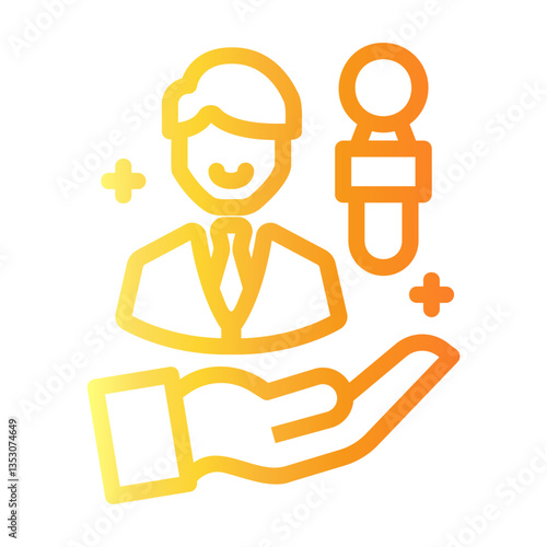 reporter Line Gradient Icon