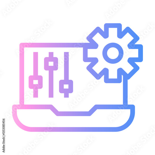 website settings Line Gradient Icon