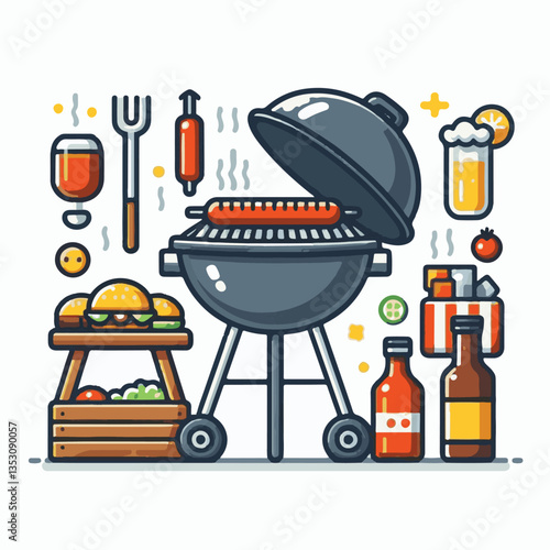 bbq, food, barbecue, grill, party, cooking, meat, picnic, grilling, summer, meal, grilled, cook, beef, cookout, hot, background, barbeque, steak, fire, backyard, pork, flame, delicious, smoke, outdoor