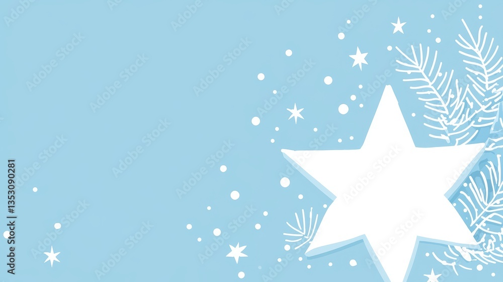 Winter Star Background Design Winter Star Background Design