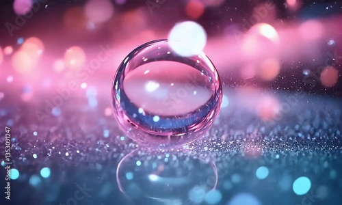 Wallpaper Mural Transparent sphere on a sparkling surface Torontodigital.ca
