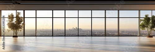 Panel kuchenny z motywem Modern City View Office Interior Design