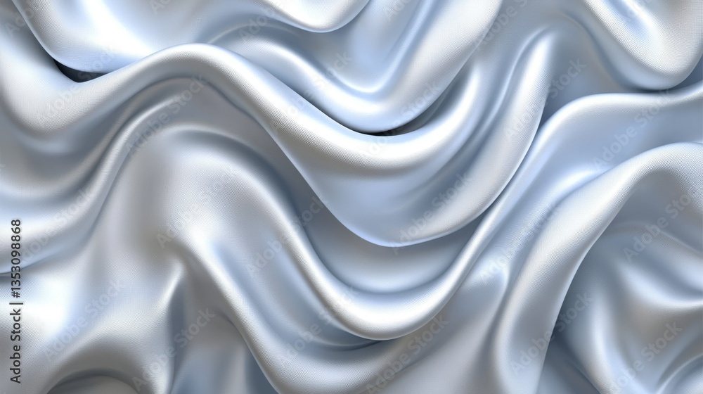 Obraz premium Stunning Silver Silk Fabric Texture