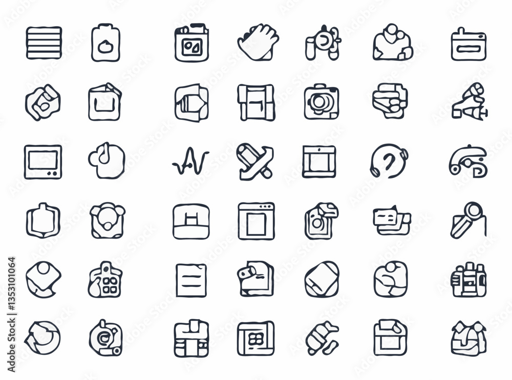 Vector Icons Collection for Clean Website Design Vector Icons Collection for Clean Website Design