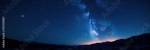 Wallpaper Mural Shining stars scattered across the velvet blackness of a star-filled evening sky , sky, darkness, night Torontodigital.ca
