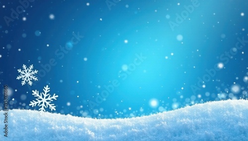 Wallpaper Mural Silhouette of Snowflakes Against Blue Winter Sky, sky, winter wonderland Torontodigital.ca