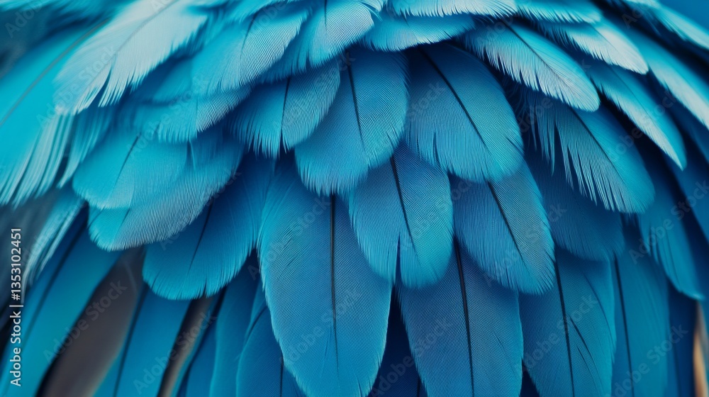 Fototapeta premium Stunning Close-up of Vibrant Blue Bird Feathers