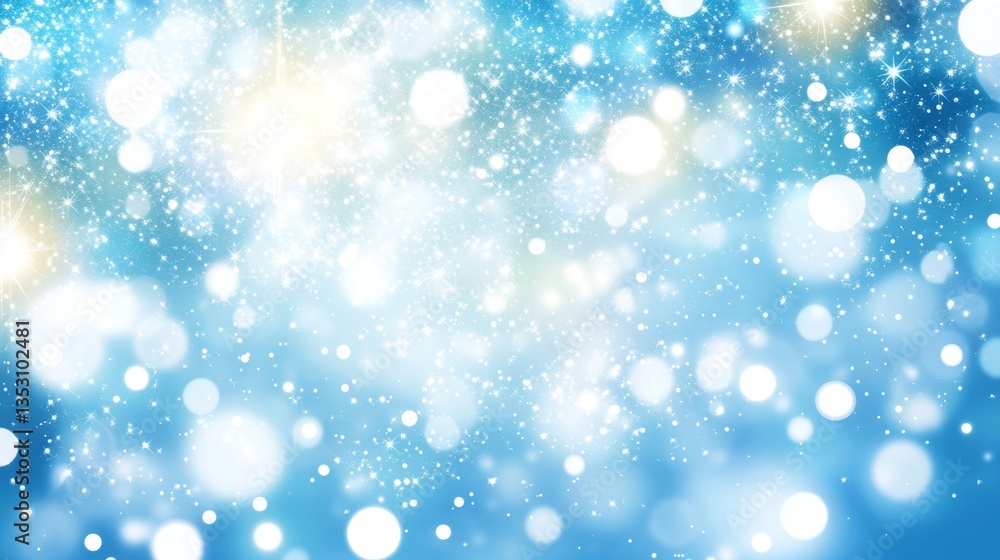 Stunning Blue Bokeh Background with Sparkling Lights Stunning Blue Bokeh Background with Sparkling Lights