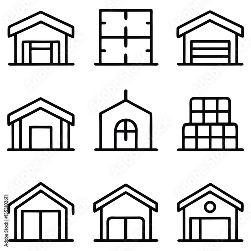 House icons set offers a diverse collection of dwelling symbols