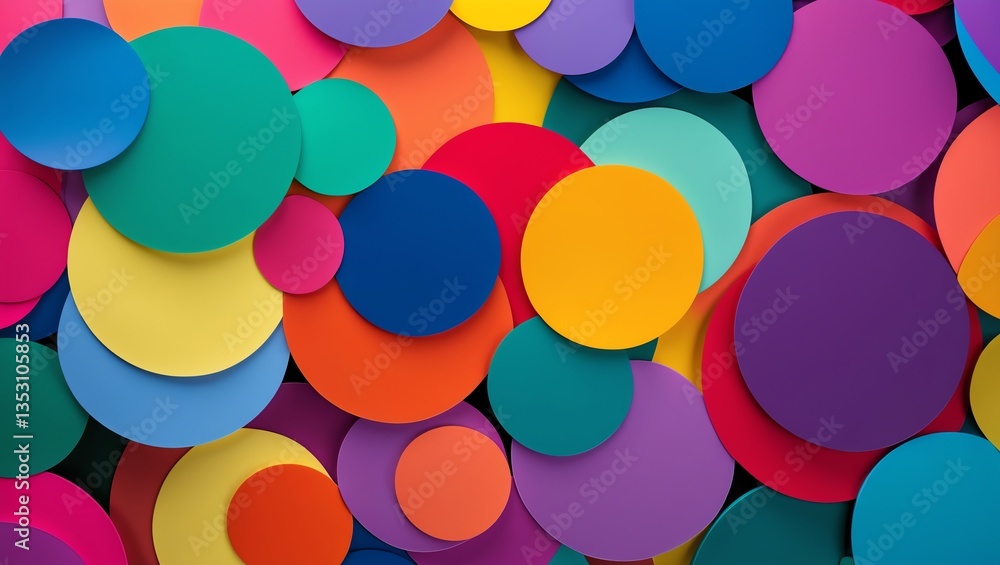 Bright and playful colorful circle pattern background Bright and playful colorful circle pattern background