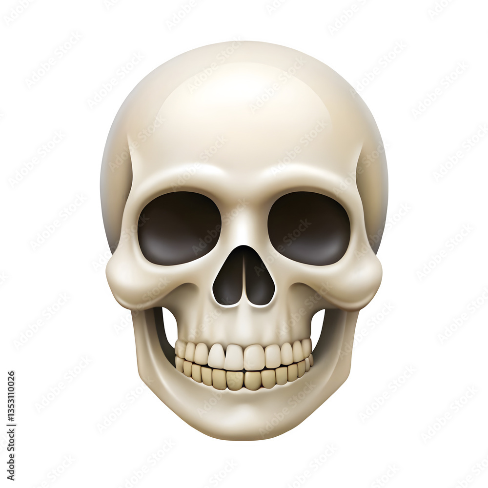 Fototapeta premium Human Skull PNG – Transparent Cutout Isolated Bone Anatomy