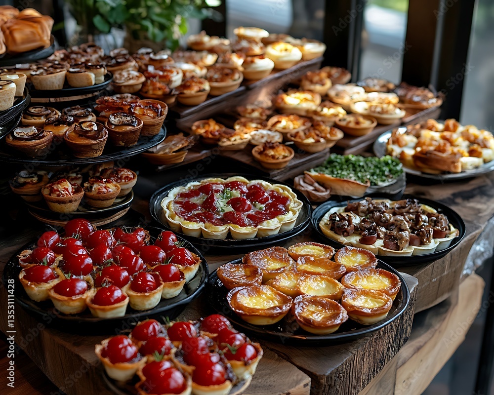 Obraz premium Assorted Mini Pies Buffet.