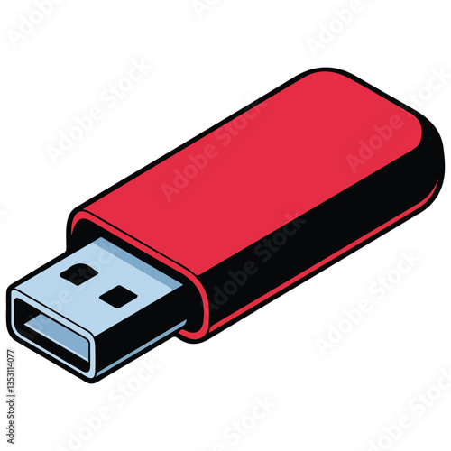 USB flash drive isolated on white��