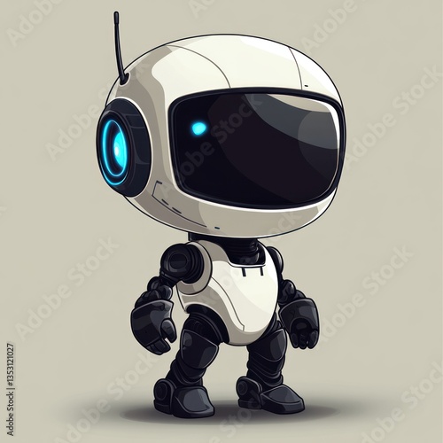 Adorable Little Robot: Futuristic and Friendly