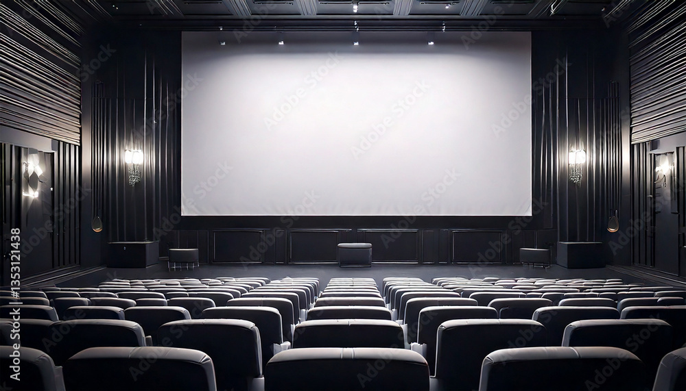 Fototapeta premium blank empty cinema theater space mockup