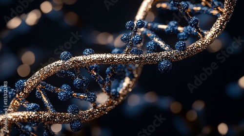 Obraz na płótnie Close-up of a DNA double helix model. w salonie