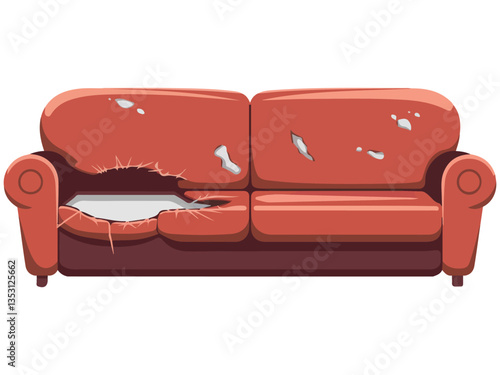 Broken sofa icon for living room��