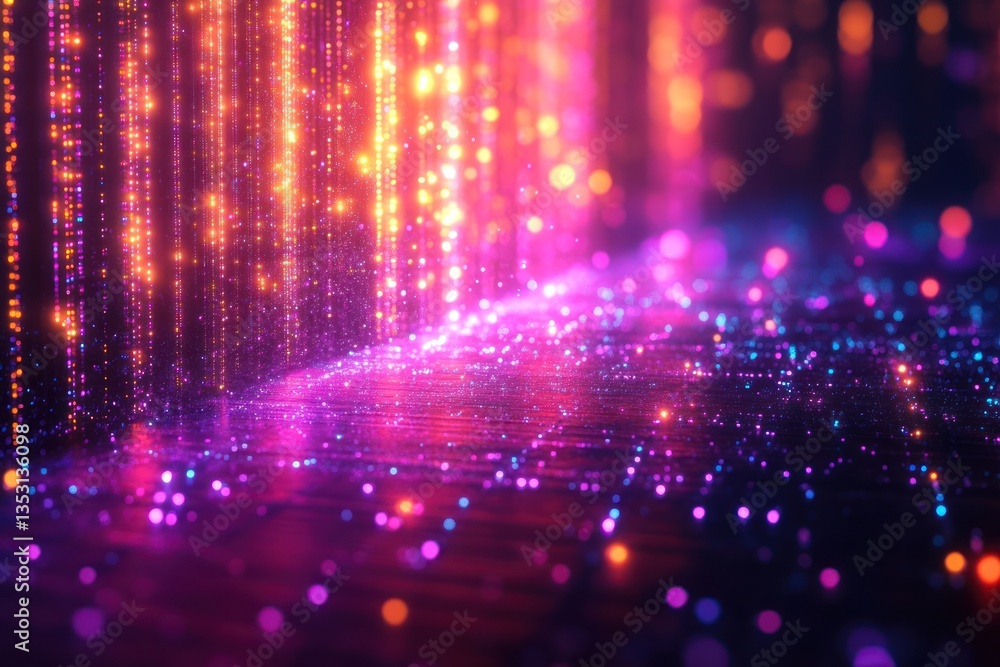 Abstract digital pathway with glowing particles. Use Background, wallpaper Abstract digital pathway with glowing particles. Use Background, wallpaper