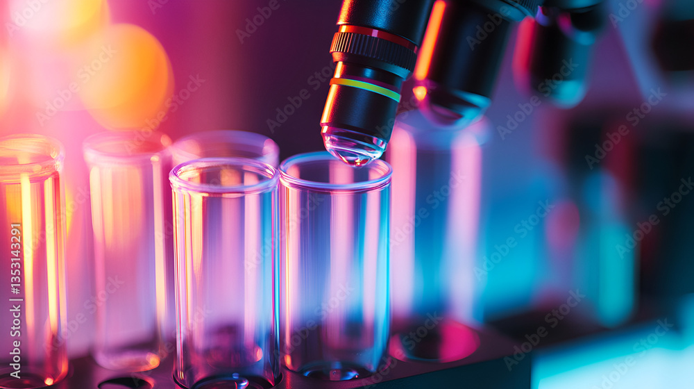 laboratory equipment, microscope test tubes, diluted solutions laboratory equipment, microscope test tubes, diluted solutions