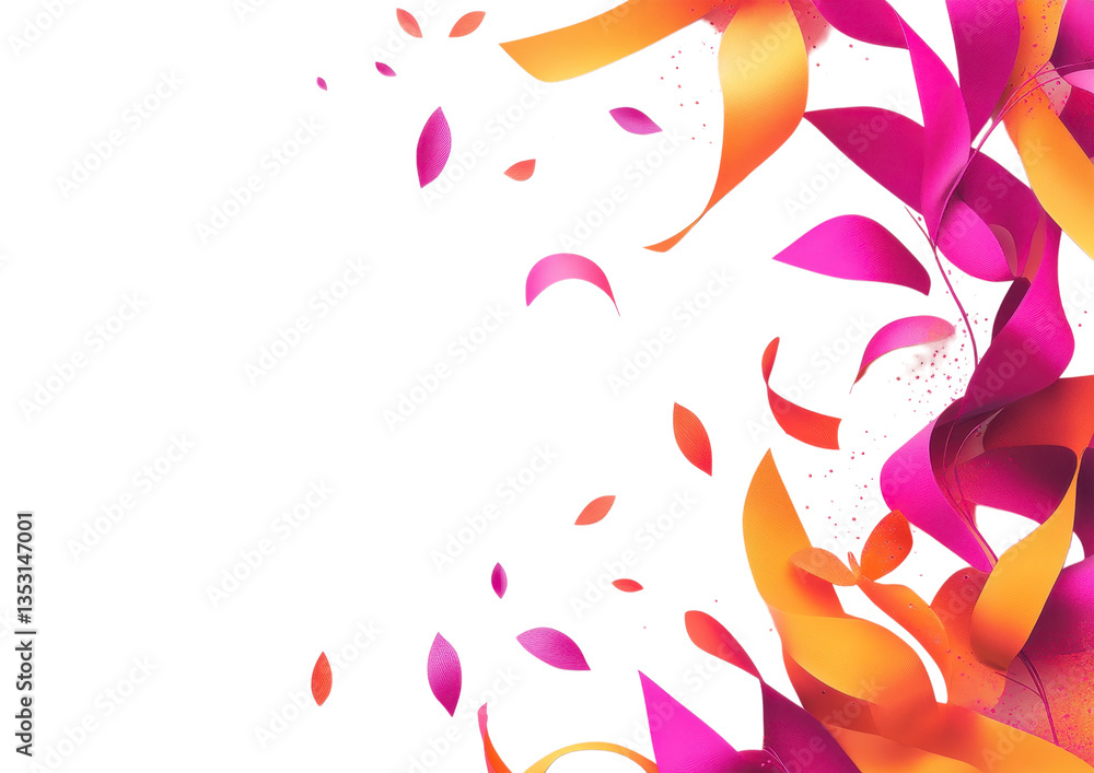 Obraz premium Vibrant Abstract Paint Splashes with Dynamic Motion. Isolated on a Transparent Background