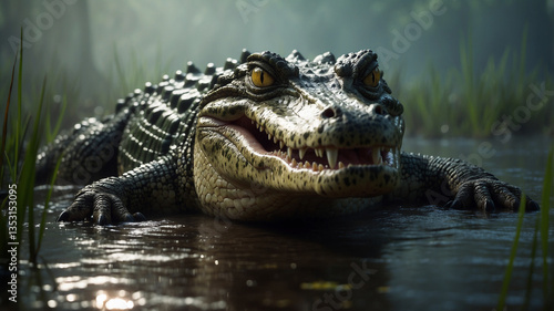 Wallpaper Mural close up of a crocodile Torontodigital.ca