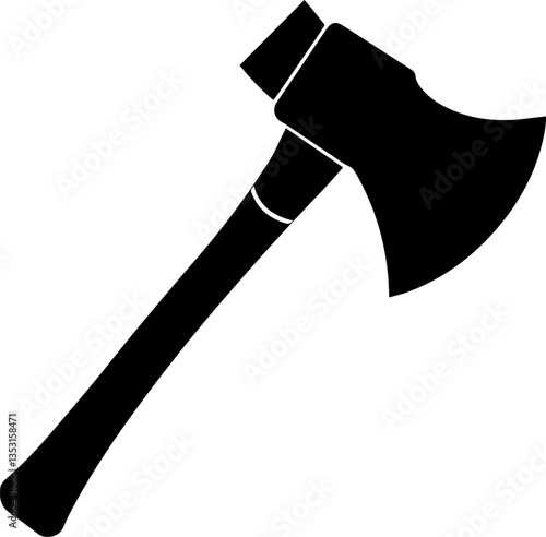 axe silhouette vector illustration