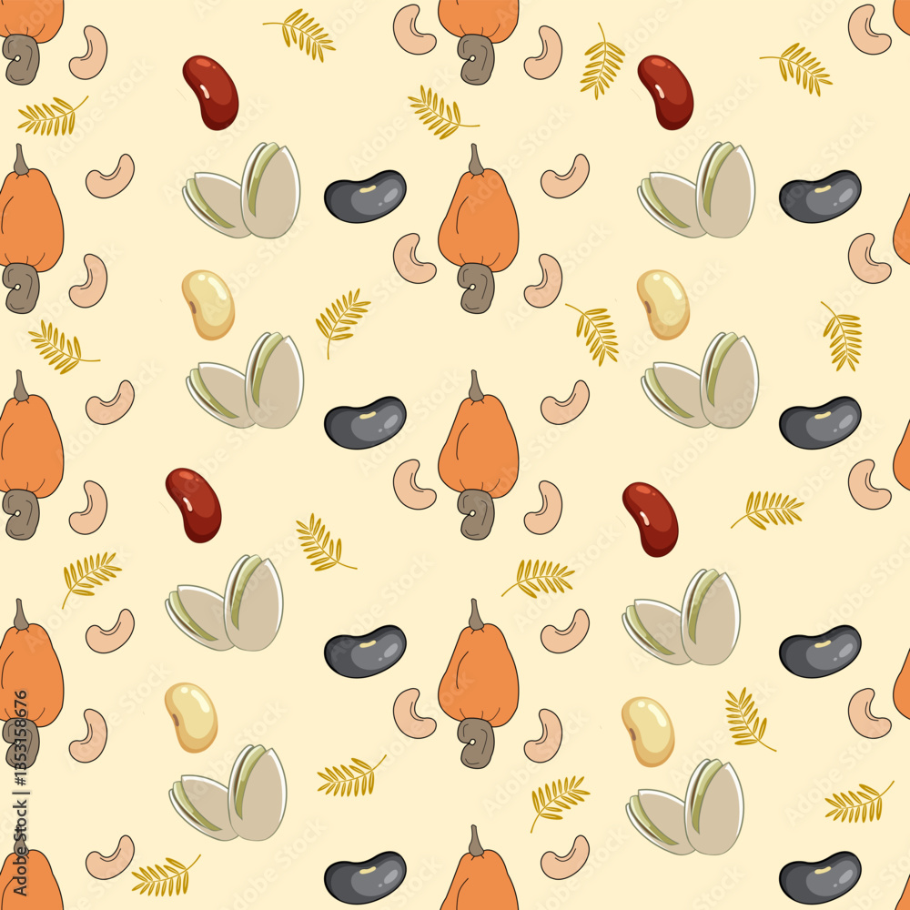 Seeds seamless pattern background. Seeds illustration pattern. Seeds background. Nuts seamless pattern. Perfect for fabrics, textile, wallpaper, and decor Seeds seamless pattern background. Seeds illustration pattern. Seeds background. Nuts seamless pattern. Perfect for fabrics, textile, wallpaper, and decor