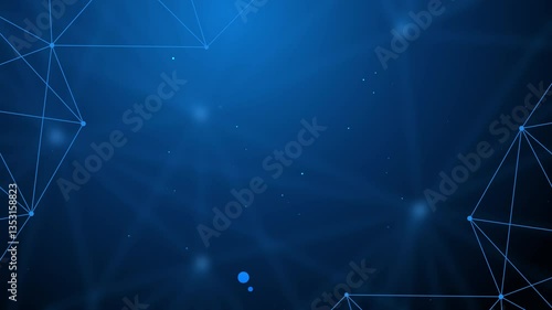 blue modern technology spider web banner animated background