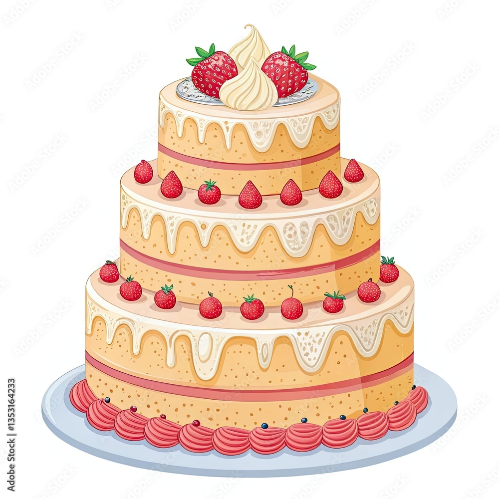 birthday cake isolated on white background birthday cake isolated on white background