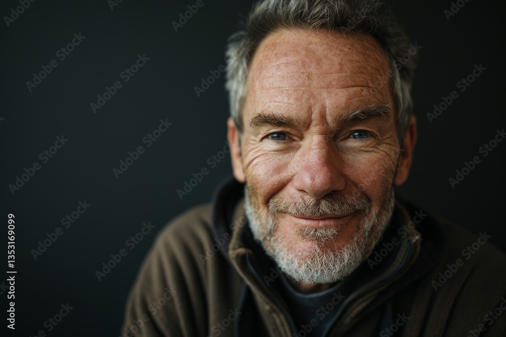 Portrait of a handsome senior man with grey hair and beard. Portrait of a handsome senior man with grey hair and beard.