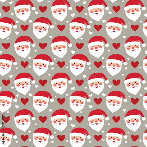 Santa claus pattern background illustration
